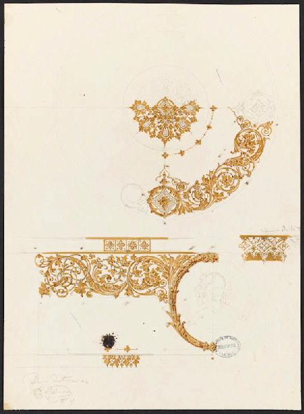 Eléments décoratifs [Tasse AB et soucoupe], Alexis Etienne Julienne, 1847