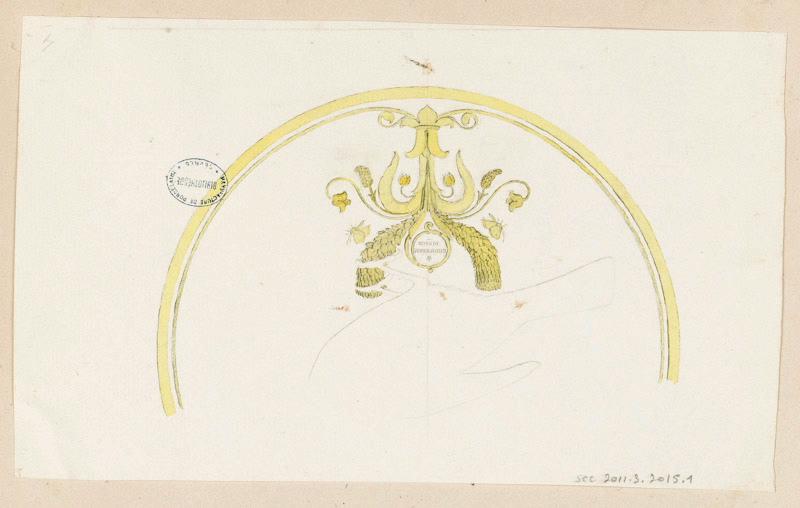 Élément décoratif [Frise du service des Oiseaux exotiques], Jean Charles François Leloy, 1818