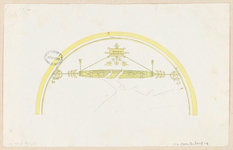 Élément décoratif [Frise du service des Oiseaux exotiques], Jean Charles François Leloy, 1818