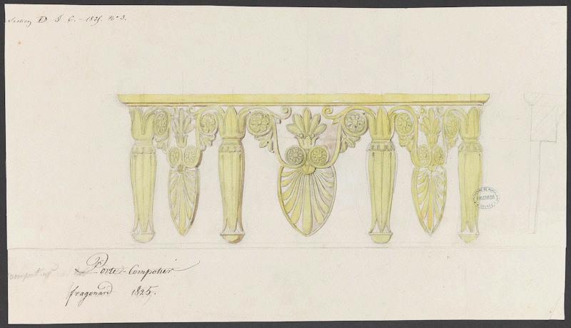 Elément décoratif [Porte-compotier], Alexandre Fragonard, 1er quart 19e siècle