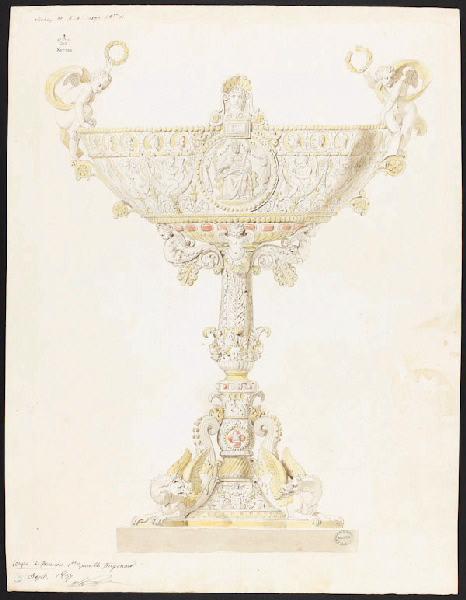 Vase coupe, Alexandre Fragonard, 1ère moitié 19e siècle