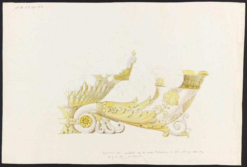 Elément décoratif [Corbeille], Alexandre Fragonard, 1er quart 19e siècle