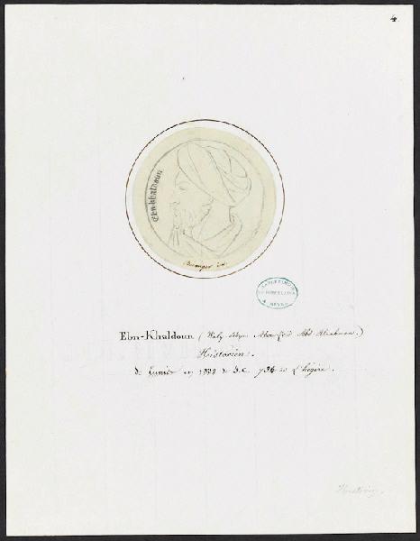 Portrait [Ibn-Khaldoun], Jean François Robert, 19e siècle