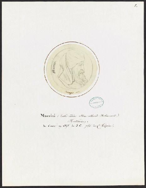 Portrait [Macrizi], Jean François Robert, 19e siècle
