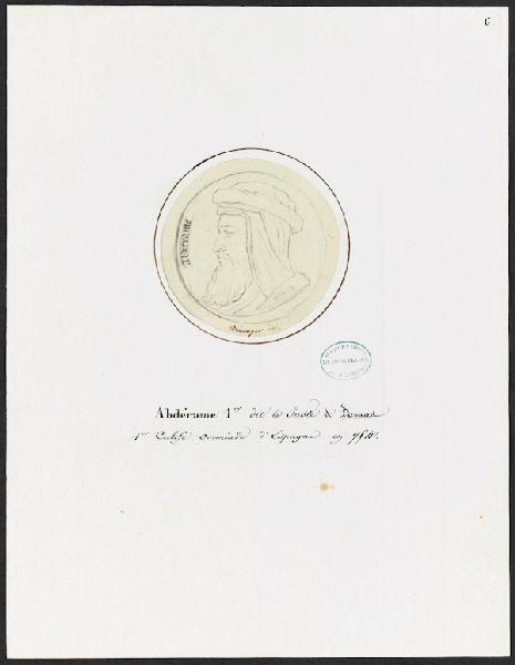 Portrait [Abdérame 1er], Jean François Robert, 19e siècle