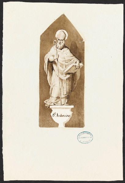 Portrait [St Ambroise], Charles Emile Wattier, 1ère moitié 19e siècle