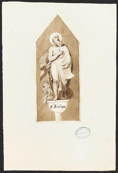 Portrait [St Jérôme], Charles Emile Wattier, 1ère moitié 19e siècle