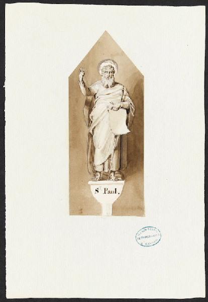 Portrait [St Paul], Charles Emile Wattier, 1ère moitié 19e siècle