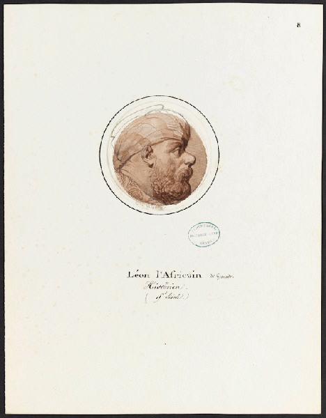 Série de portraits d'Arabes célèbres pour le service Mauresque : Portrait de Léon l'Africain, Charles Emile Wattier, 1ère moitié 19e siècle