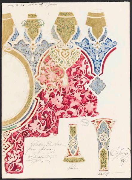 Eléments décoratifs [Vase], Alexis Etienne Julienne, 1845