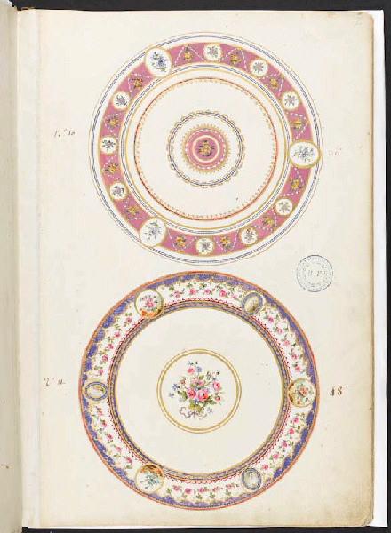 Assiettes [Décor], Manufacture de Sèvres, 18e siècle
