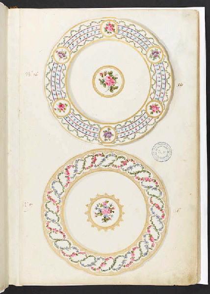 Assiettes [Décor], Manufacture de Sèvres, 18e siècle