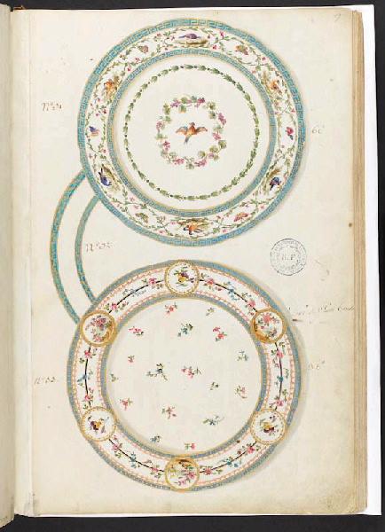 Assiettes [Décor], Manufacture de Sèvres, 18e siècle