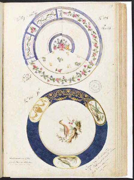 Assiettes [Décor], Manufacture de Sèvres, 18e siècle