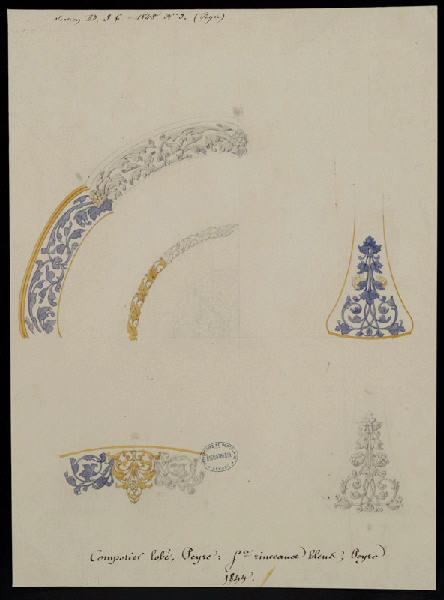 Eléments décoratifs [Compotier du service lobé, Peyre], Jean-Gabriel Peyre, 1844