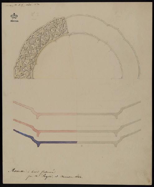 Eléments décoratifs [Assiette à bords festonnés], Jean-Gabriel Peyre, 1842