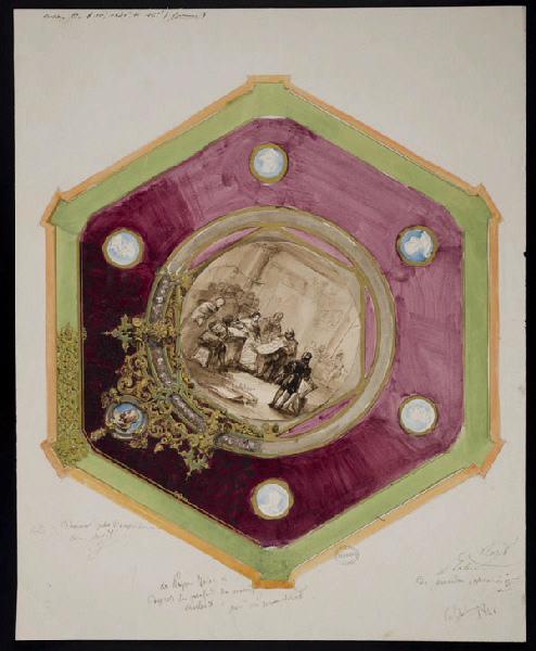 Guéridon Héxagone, Alexis Etienne Julienne, 1841