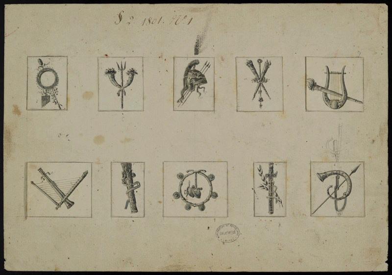 Elément décoratif [Emblèmes et attributs], Alexandre Théodore Brongniart, 1801