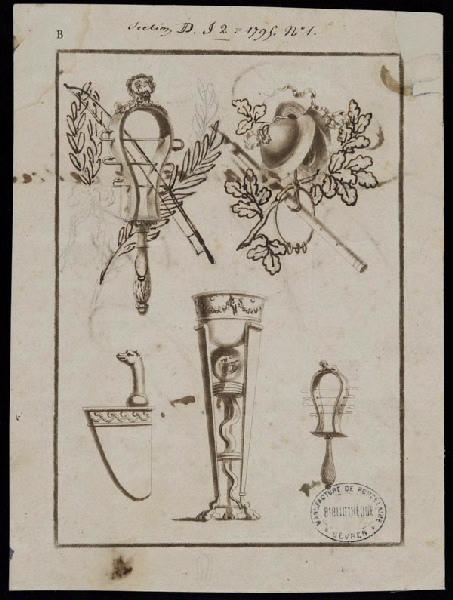 Elément décoratif [Emblèmes et attributs], Alexandre Théodore Brongniart, 1795