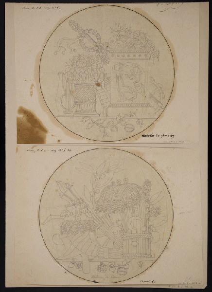 Eléments décoratifs [Attributs], Alexandre Théodore Brongniart, 1er quart 19e siècle