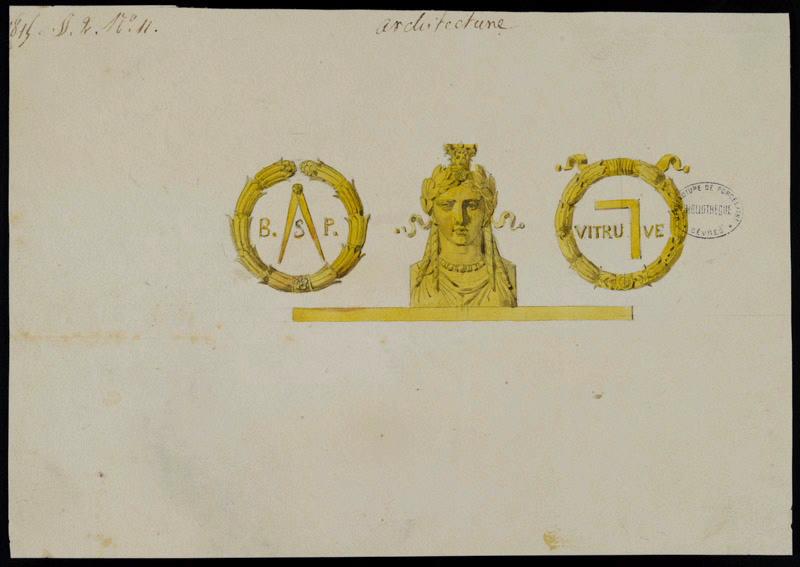 Elément décoratif [Attribut, l'architecture], Alexandre Fragonard, 1ère moitié 19e siècle