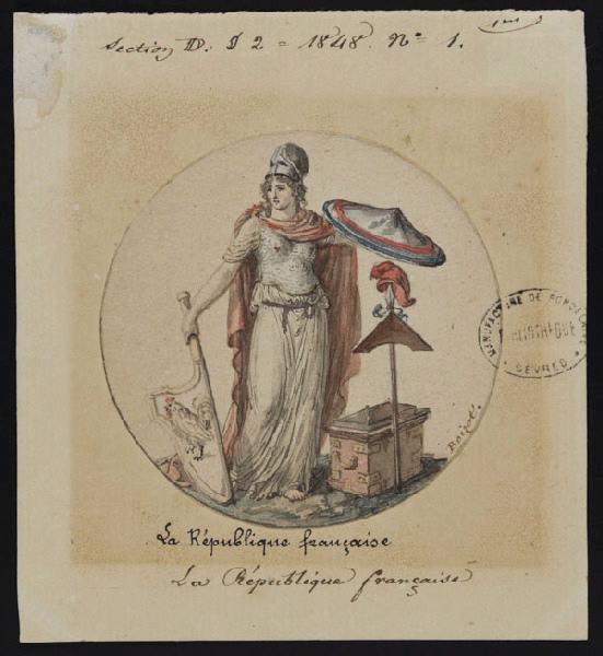 Elément décoratif [La République française], Louis Simon Boizot, 1ère moitié 19e siècle