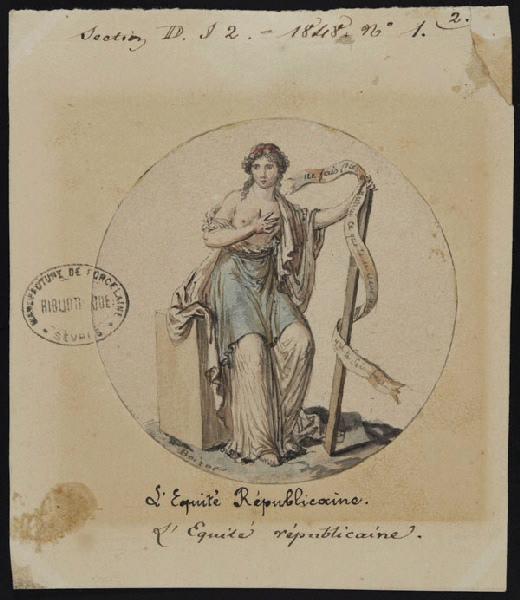 Elément décoratif [L'équité républicaine], Louis Simon Boizot, 1ère moitié 19e siècle
