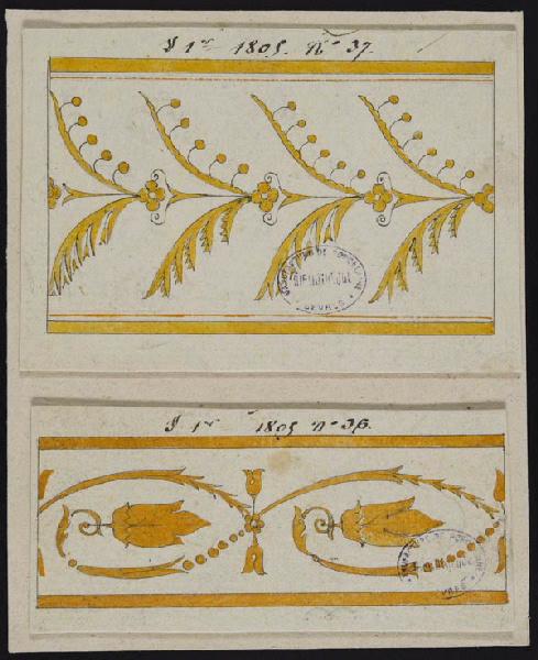 Eléments décoratifs [Frises], Alexandre Théodore Brongniart, 1805