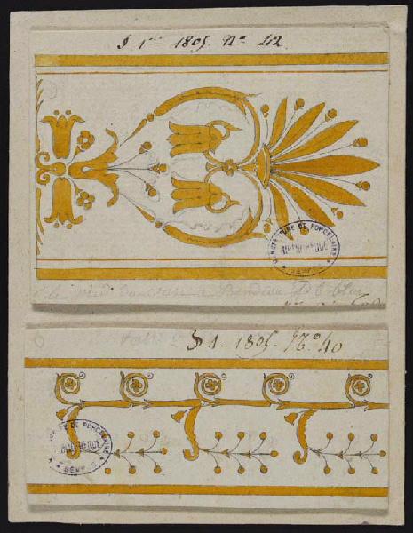 Eléments décoratifs [Frises], Alexandre Théodore Brongniart, 1805