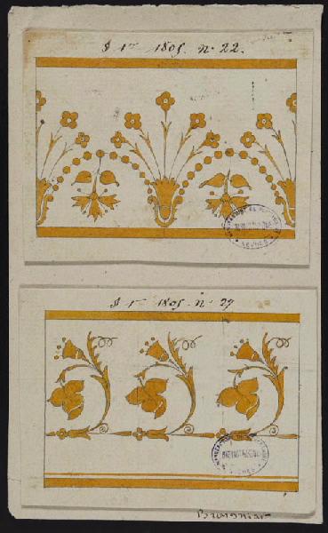 Eléments décoratifs [Frises], Alexandre Théodore Brongniart, 1805