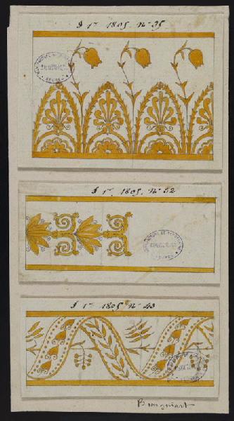 Eléments décoratifs [Frises], Alexandre Théodore Brongniart, 1805