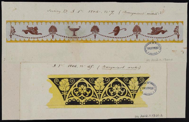 Eléments décoratifs [Frises], Alexandre Théodore Brongniart, 1er quart 19e siècle