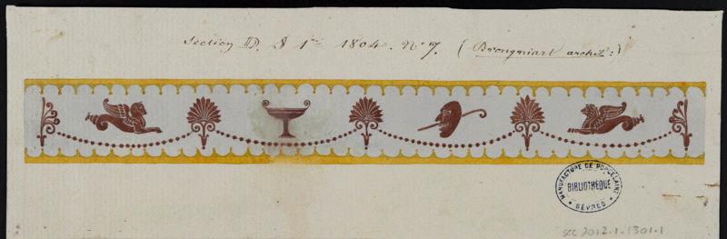 Elément décoratif [Frise], Alexandre Théodore Brongniart, 1804