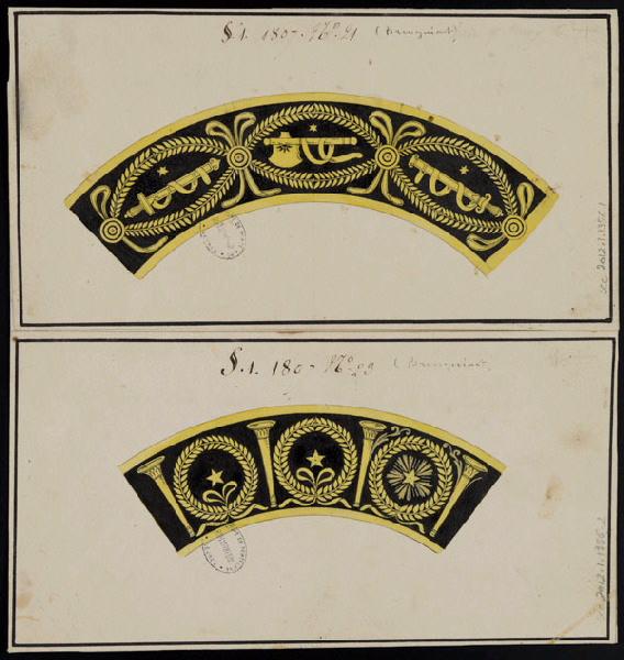 Eléments décoratifs [Frises], Alexandre Théodore Brongniart, 1er quart 19e siècle