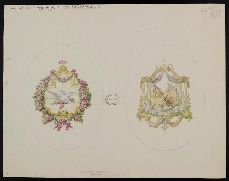 Eléments décoratifs [Trophées des 4 saisons], Charles Emile Wattier, 19e siècle