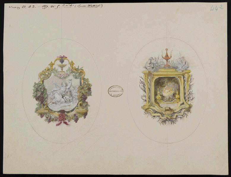 Eléments décoratifs [Trophées des 4 saisons], Charles Emile Wattier, 19e siècle