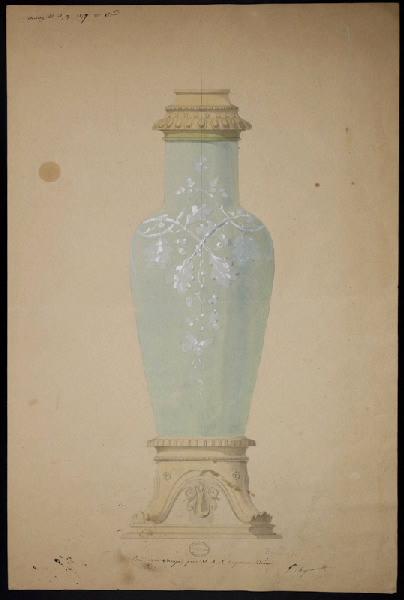Vase lampe, Émile Renard, 1857