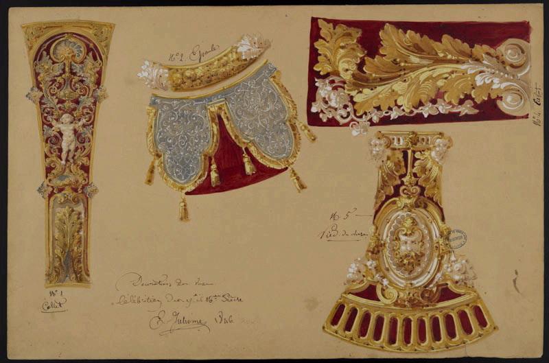 Eléments décoratifs [Vase Célébrités des 15e et 16e siècles], Alexis Etienne Julienne, 1846