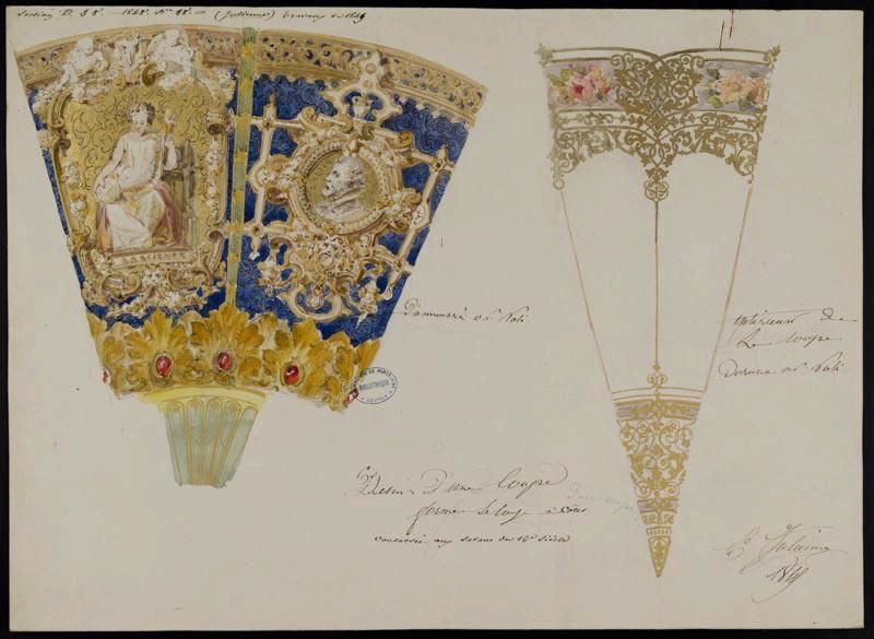 Eléments décoratifs [Coupe Leloy à côtes], Alexis Etienne Julienne, 1849