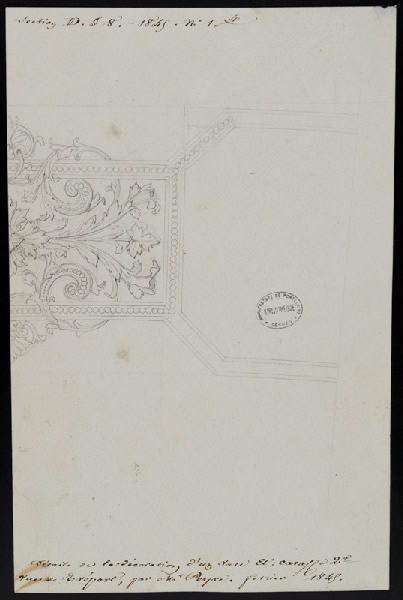Elément décoratif [Vase étrusque carafe 2e grandeur], Jean-Gabriel Peyre, 1845
