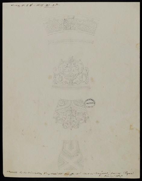 Elément décoratif [Vase étrusque carafe 2e grandeur], Jean-Gabriel Peyre, 1845