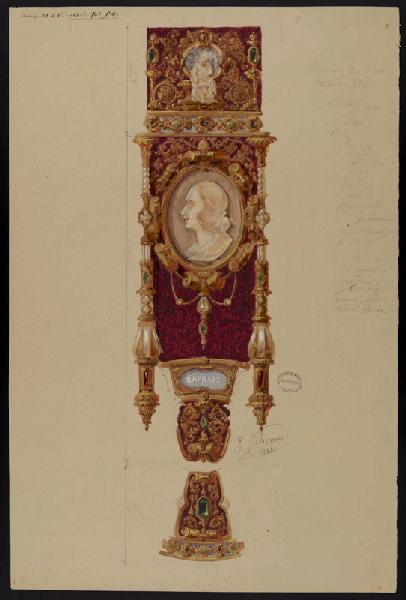 Elément décoratif [Vase étrusque], Alexis Etienne Julienne, 1840