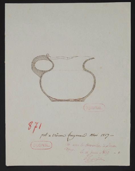 Pot à crème Fragonard, Alexandre Fragonard, 1817