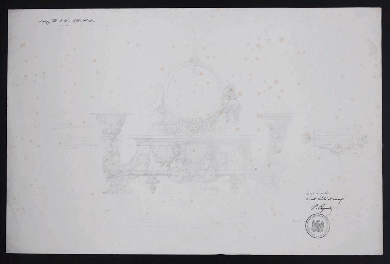 Projet d'encrier, Emile Renard, 1ère moitié 19e siècle