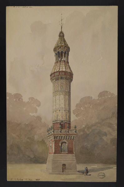 Elément décoratif [Tour de Saint-Cloud], Eugène-Emmanuel Viollet-Le-Duc, 1845