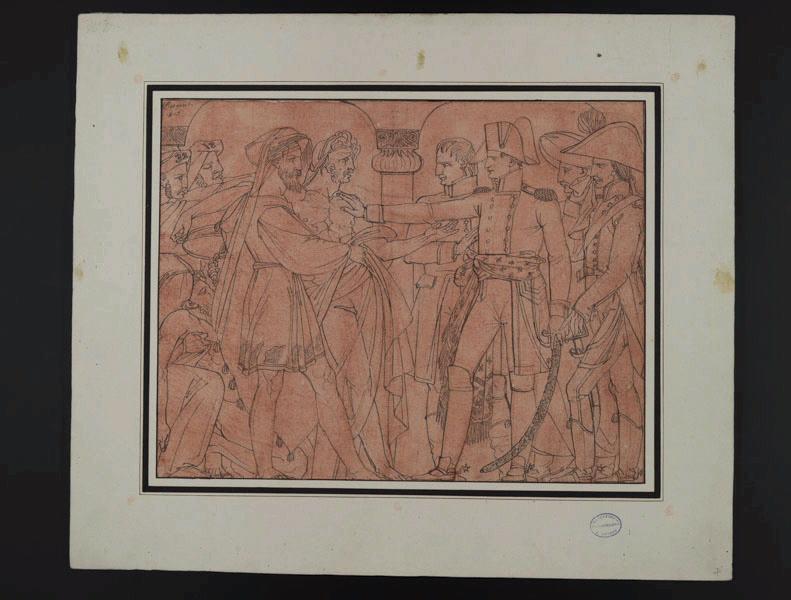 Elément décoratif [Les pestiférés de Jaffa], Pierre Nolasque Bergeret, 1804