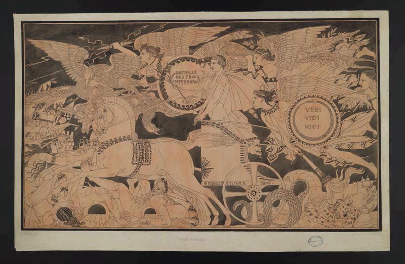 Elément décoratif [Bataille d'Austerlitz], Pierre Nolasque Bergeret, 1804
