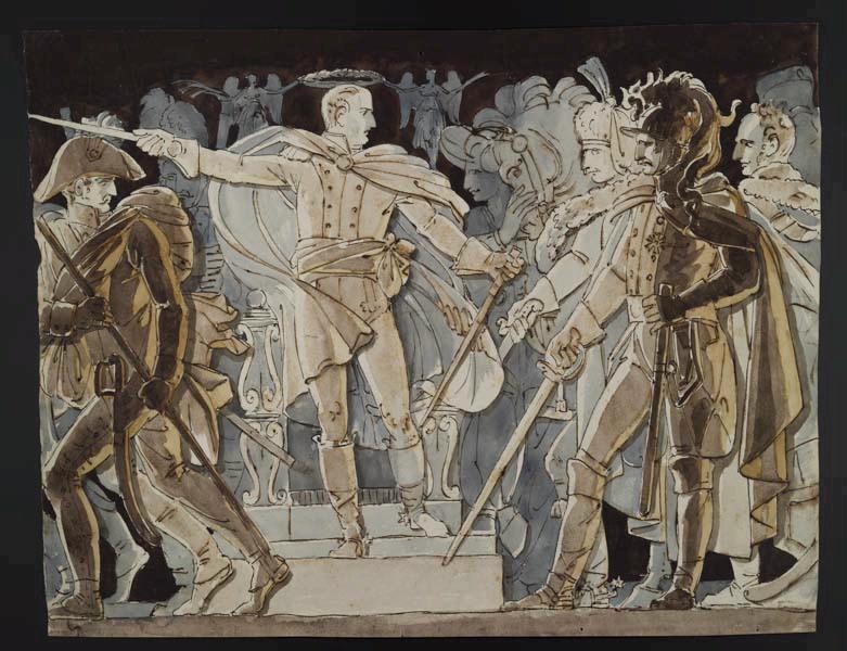 Elément décoratif [Campagne de l'an XIV], Pierre Nolasque Bergeret, 1804