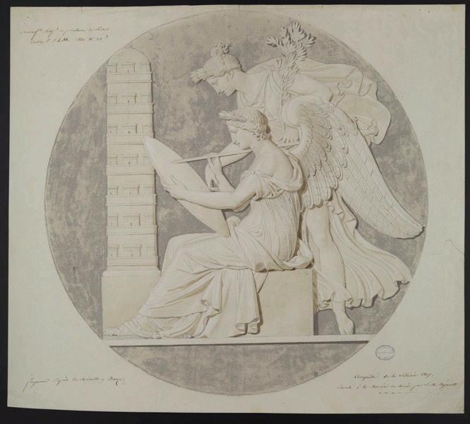 Elément décoratif [Sujet relatif à la campagne de 1807], Alexandre Fragonard, 1ère moitié 19e siècle