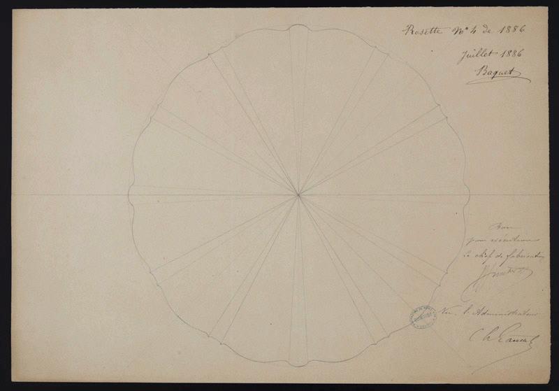 Assiette [Rosette], Pierre Joseph Baquet, 1886
